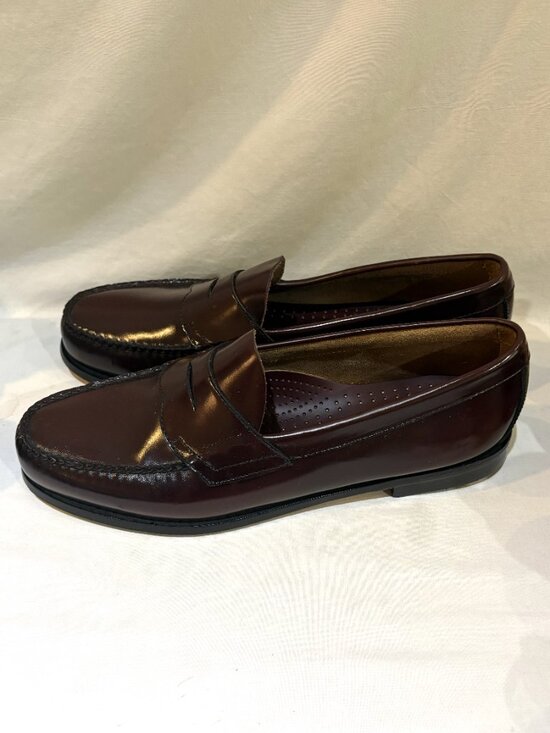 GH Bass Weejuns Men\'s Burgundy Logan Genuine Leather Penny Loafers Size 12 D main image 7
